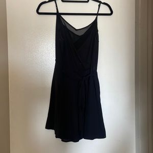 Sexy black V-neck spaghetti strap shorts romper express brand size 8